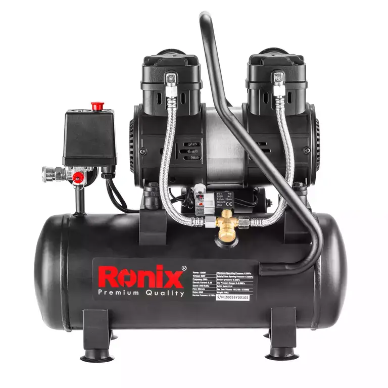 کمپرسور باد 10 لیتری بی صدا رونیکس مدل : RC-1012 