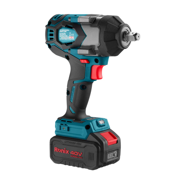 بکس شارژی 40 ولت براش لس 800 نیوتن متر 1/2 اینچ رونیکس مدل : 8907-40V  