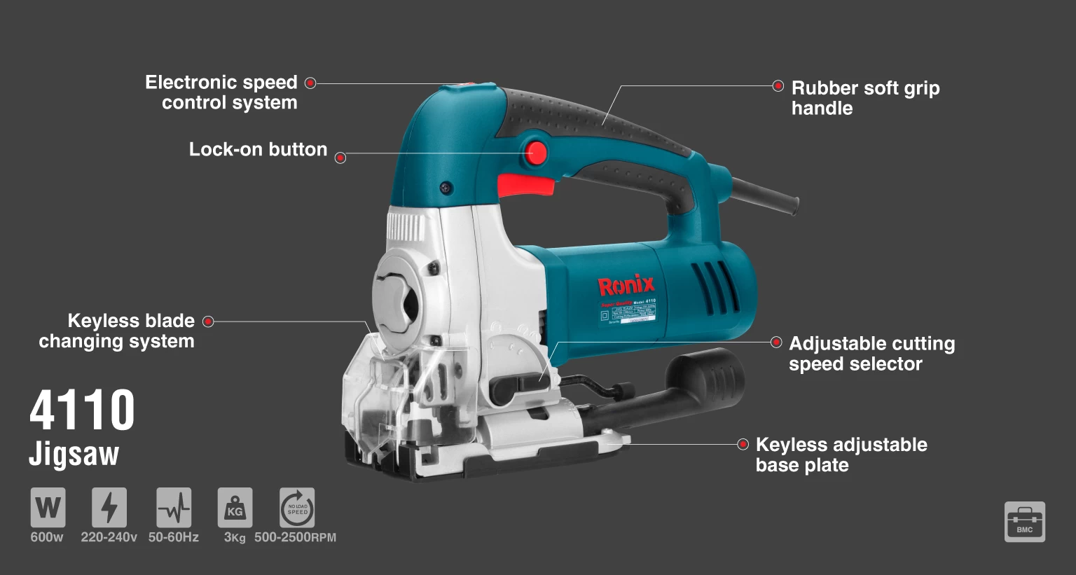 اره عمودبر 600 وات رونیکس مدل 4110
