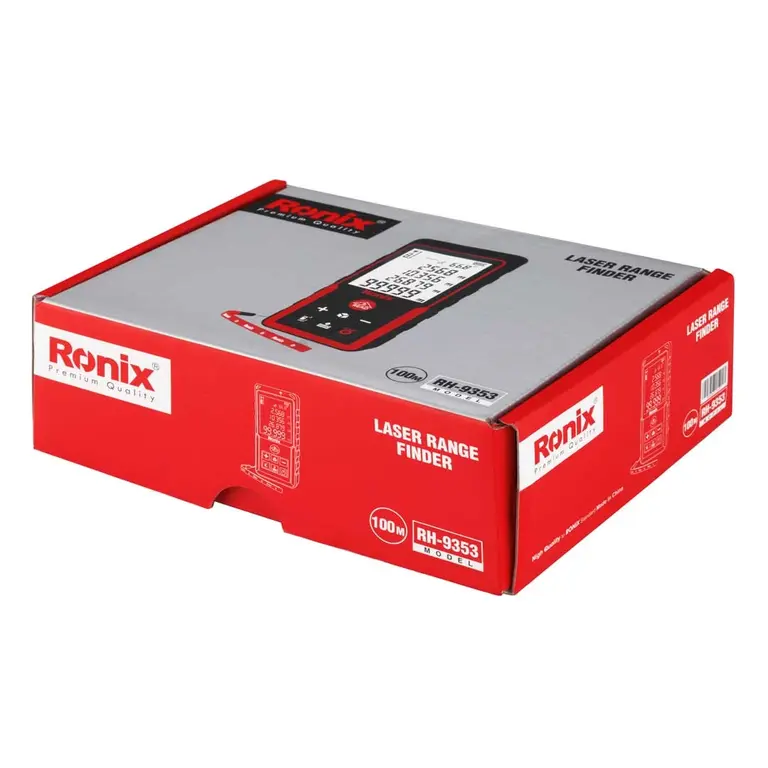متر لیزری 100متری نور قرمز مدل: RH-9353 | رونیکس