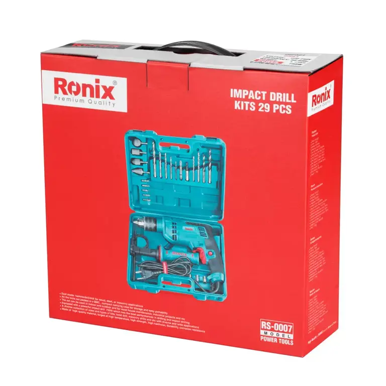 ست ترکیبی دریل برقی 29 پارچه مدل: RS-0007 | رونیکس