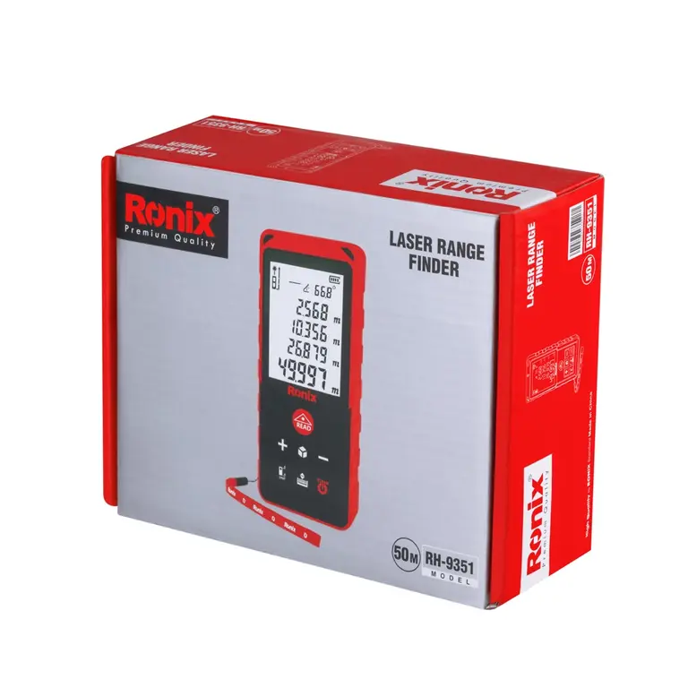 متر لیزری 50متری نور قرمز مدل: RH-9351 | رونیکس
