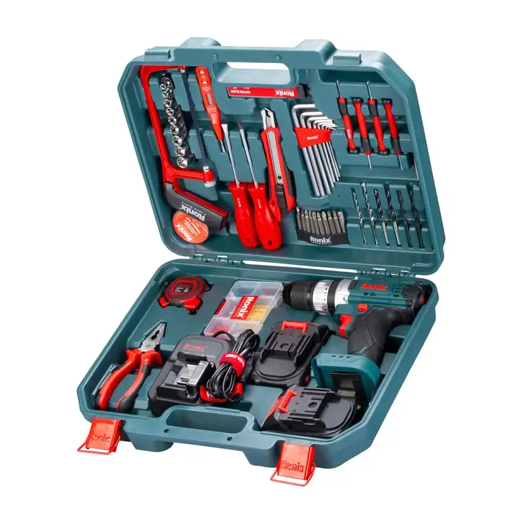 ست ترکیبی دریل شارژی 20 ولت - 35 پارچه با ابزار دستی مدل: RS-8620 | رونیکس