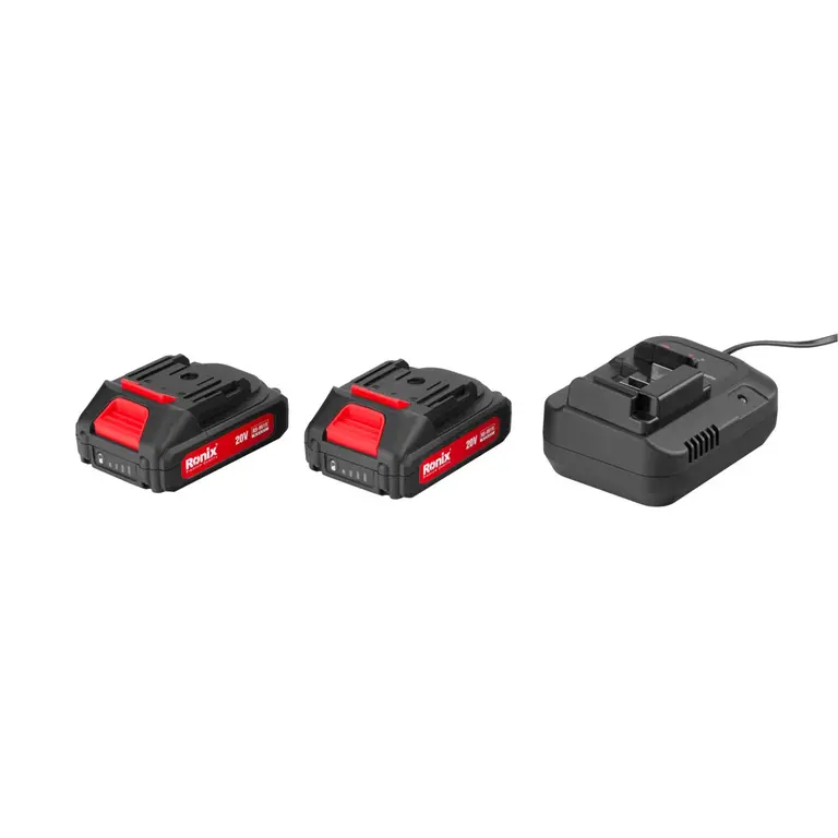کیت دریل چکشی شارژی 20 ولت 53 پارچه مدل: RS-8619 | رونیکس
