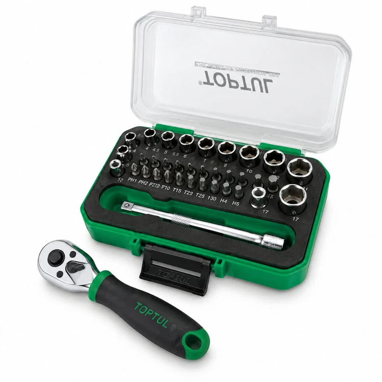 جعبه بکس و بیت 33 پارچه 1⁄4 اینچ تاپ تول مدل GABW3301