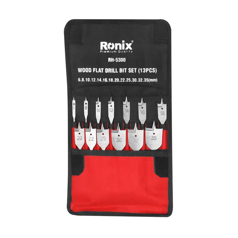 ست مته برگی 13 عددی رونیکس مدل RH-5300 سایز 6 تا 35 میلی‌متر